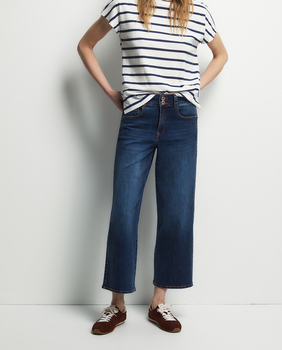 Jeans Straight Largas Azul-escuro-2