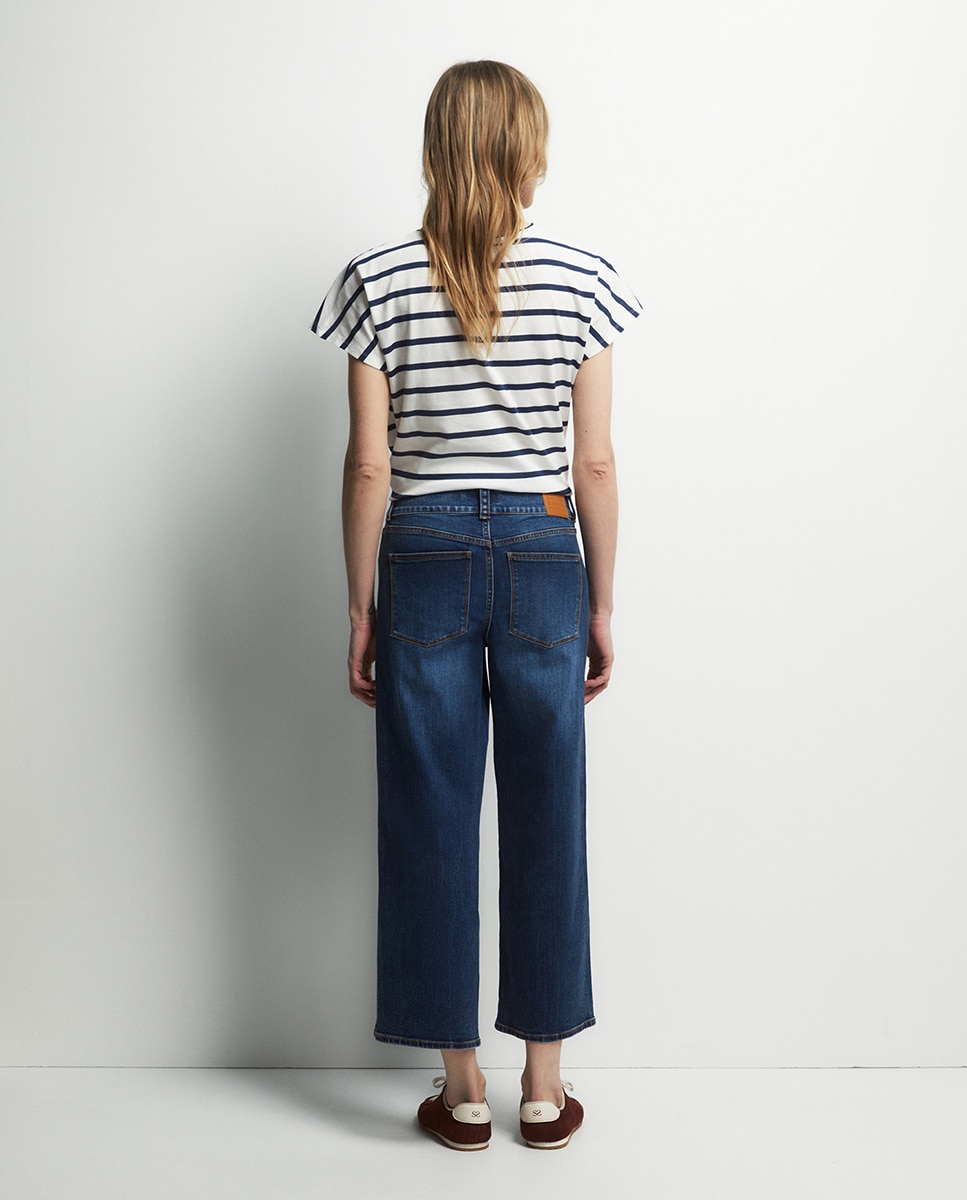Jeans Straight Largas Azul-escuro-4