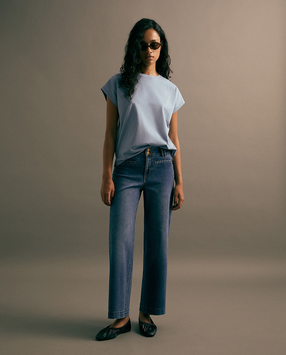 Imagem 0 de Jeans Straight Largas