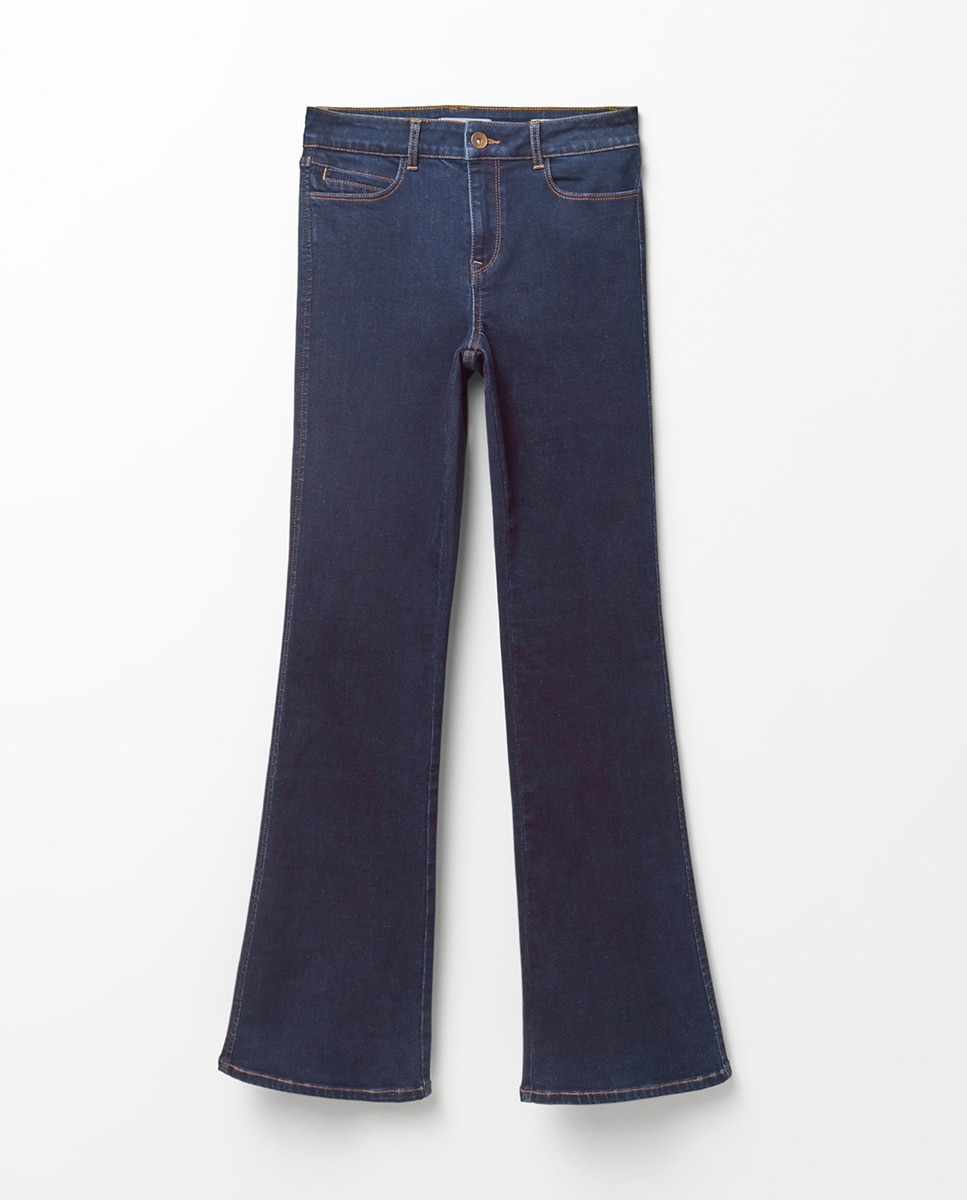 Jeans Bootcut com Cintura Subida Índigo-7