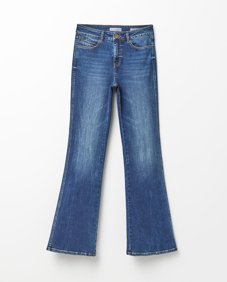 Jeans Bootcut com Cintura Subida Azul Suave-7