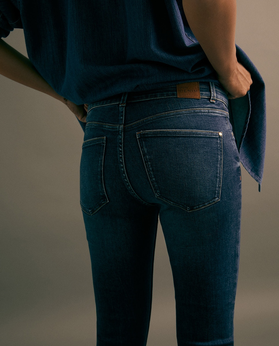 Jeans pitillo tiro alto - Sfera - Azul Suave Azul Suave-6