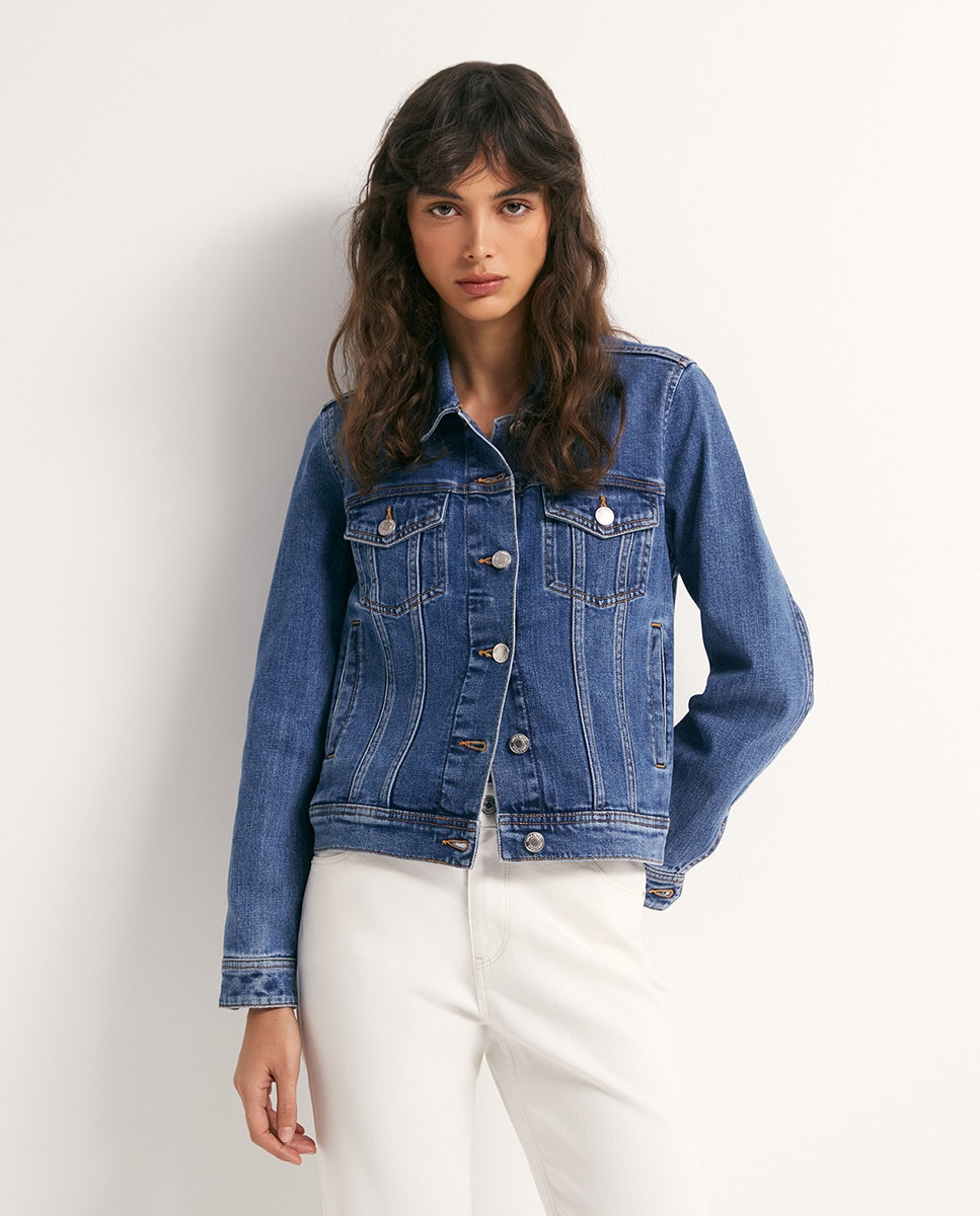 Casaco de Ganga Azul-3