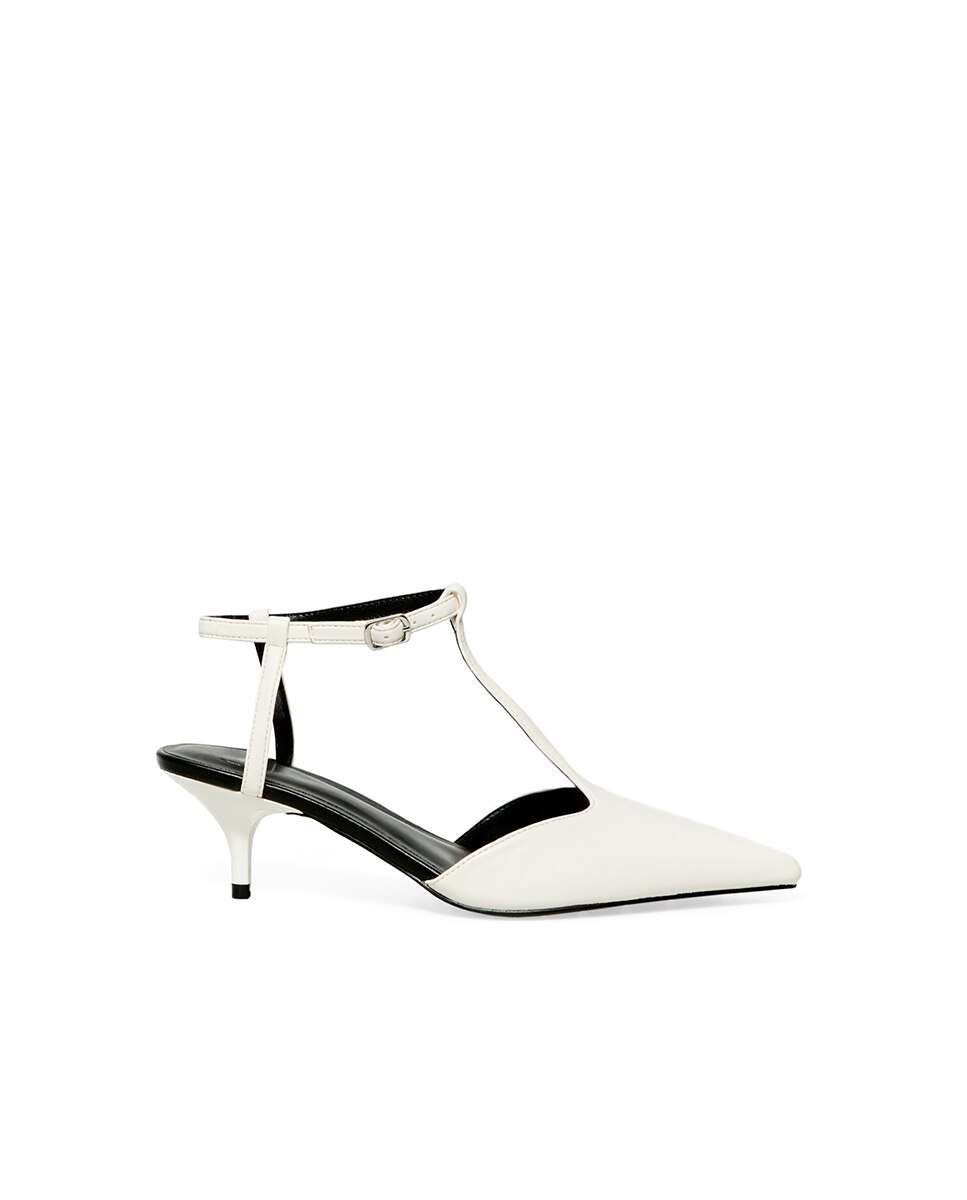 Sapatos de Presilha com Tacão Woman Branco-2