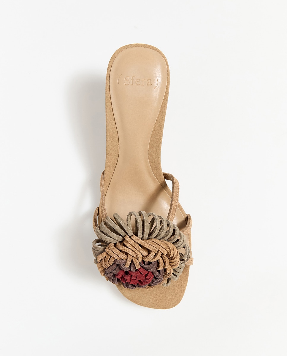 Sandálias de Croute com Flor Vison-4