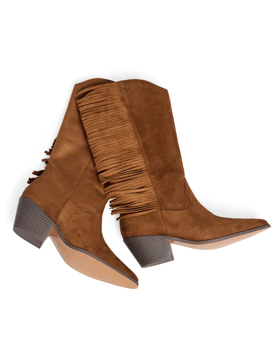 Bota de Cowboy com Franjas Chocolate-2