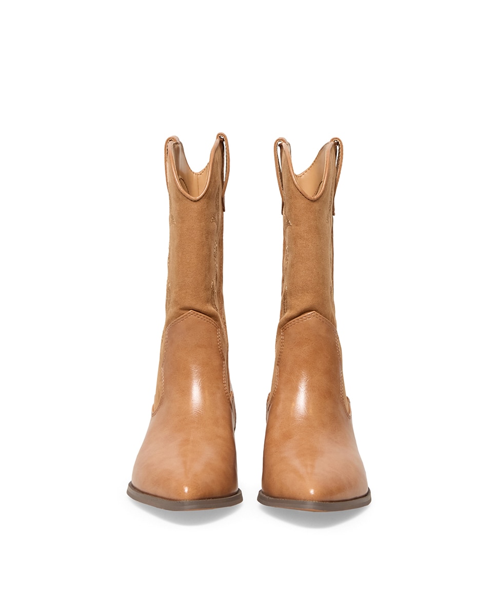 Botas de Cowboy Combinadas Camel-2