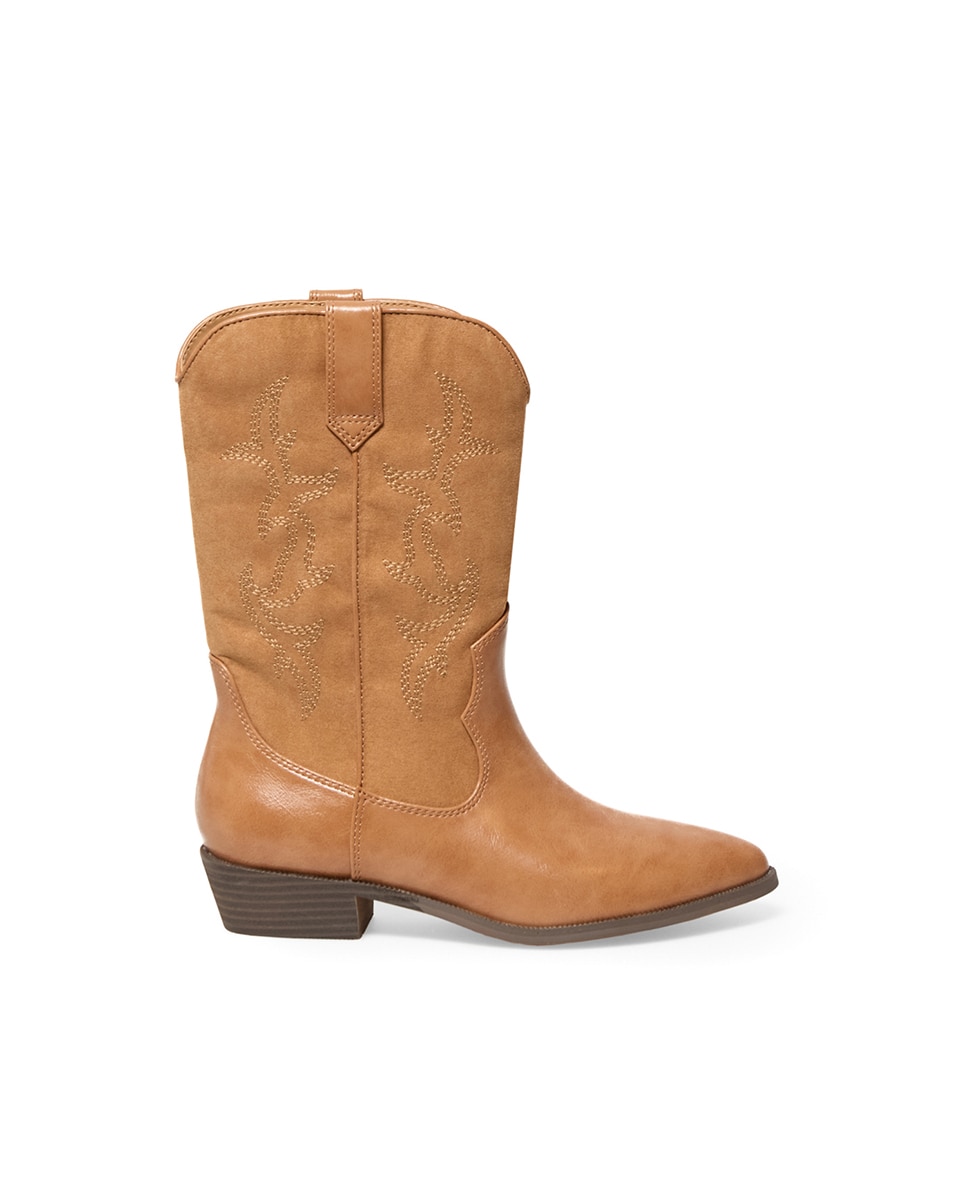 Botas de Cowboy Combinadas Camel-3