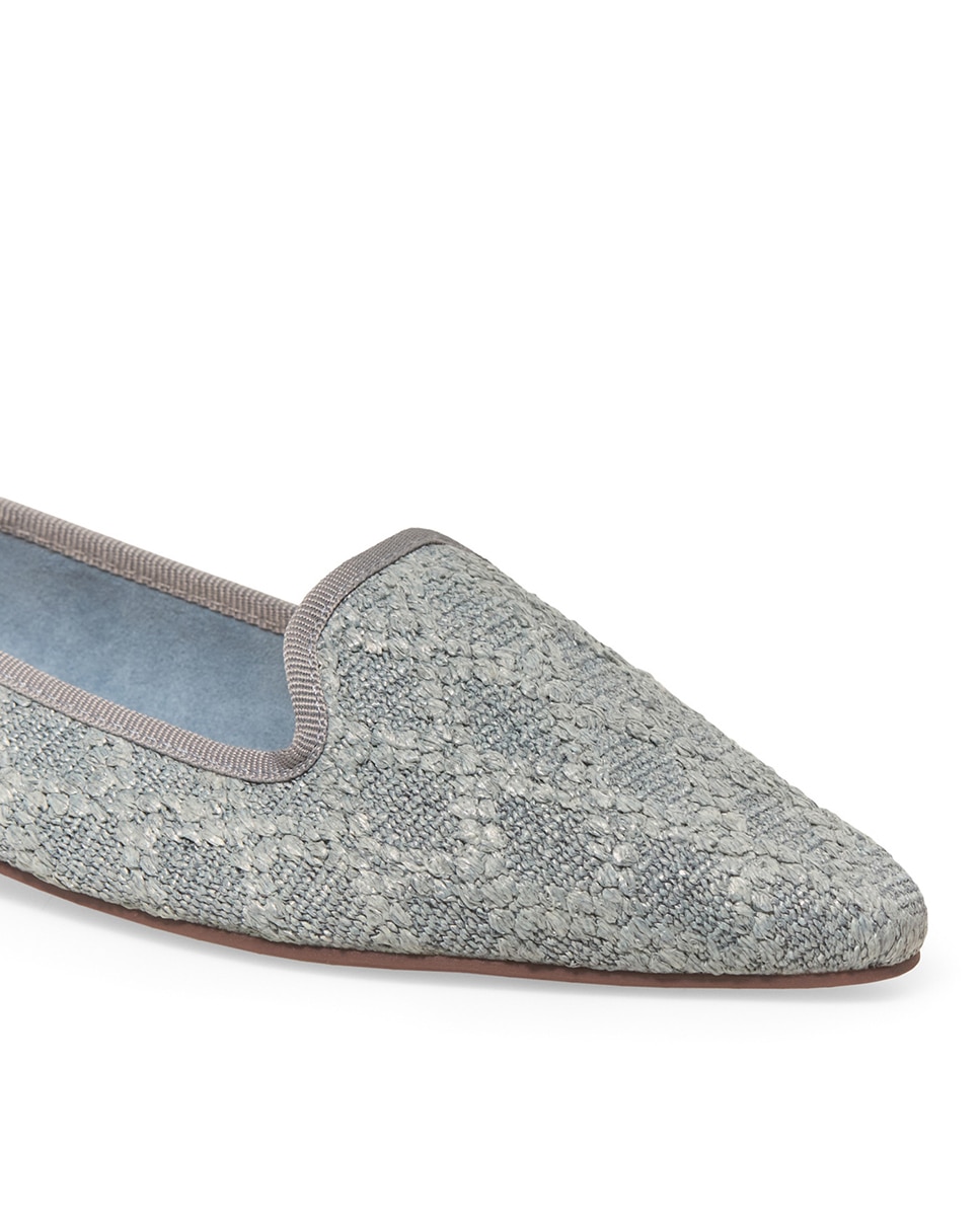 Slippers de Ráfia Básicos Azul-4