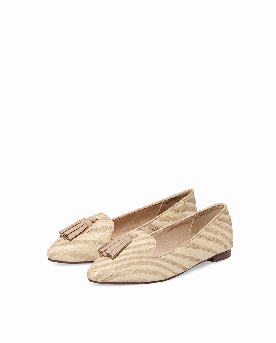 Slippers Tassel Zebra Vison-3