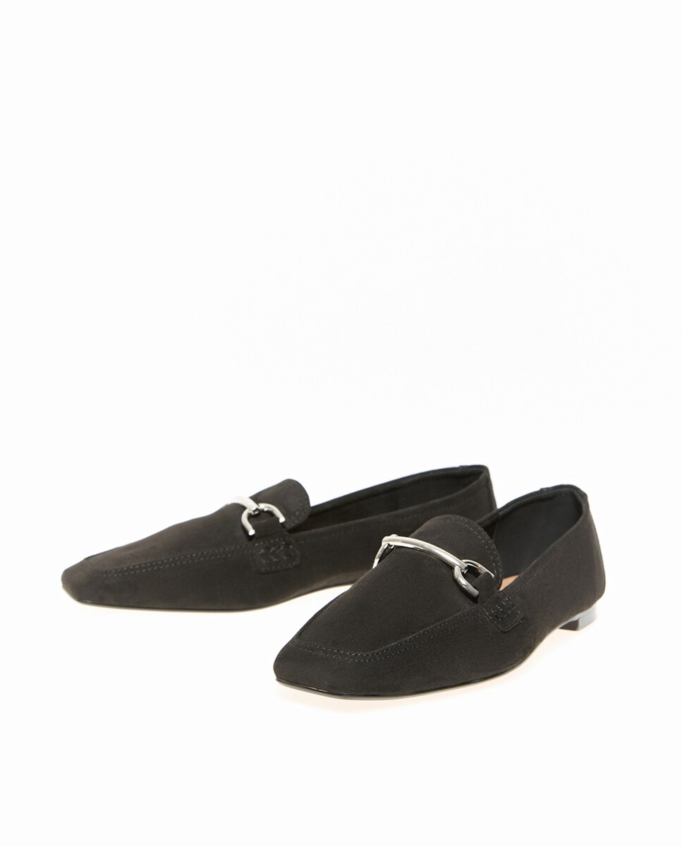 Mocassins Soft com Ferragem Preto-2