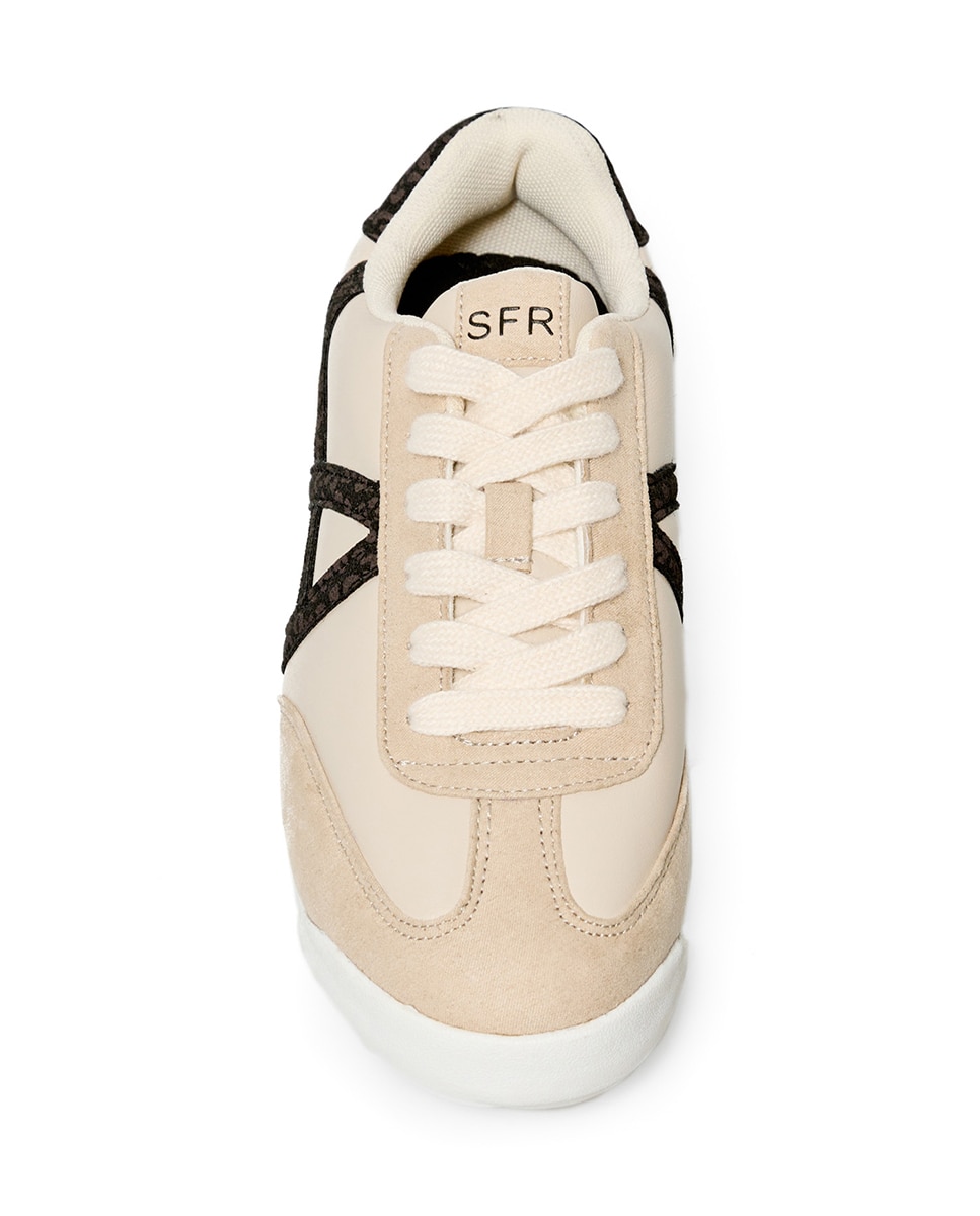 Sapatilhas com Detalhe de Leopardo Cru-2