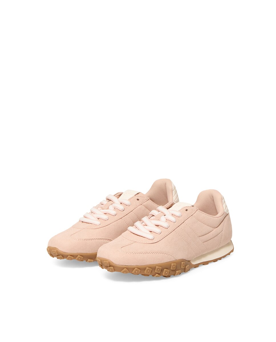 Sapatilhas com Pitões Monocolor Rosa-2
