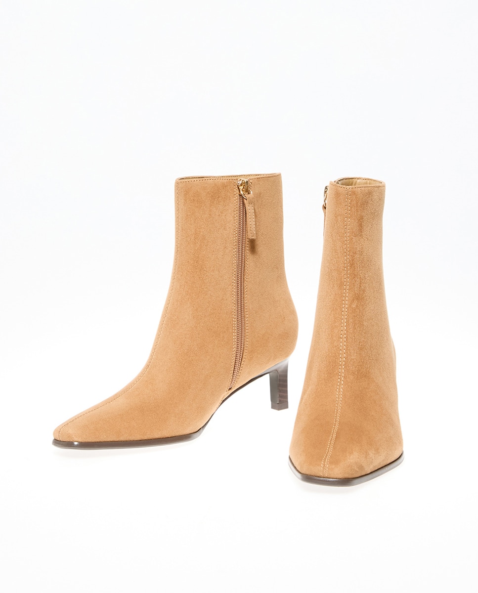 Botins com tacão 730 Camel-2