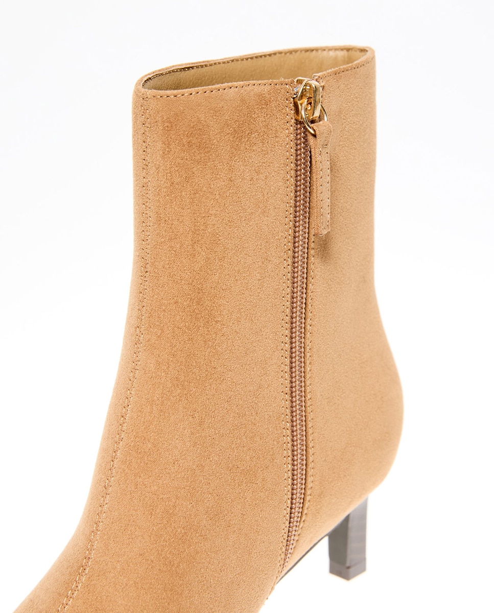 Botins com tacão 730 Camel-3