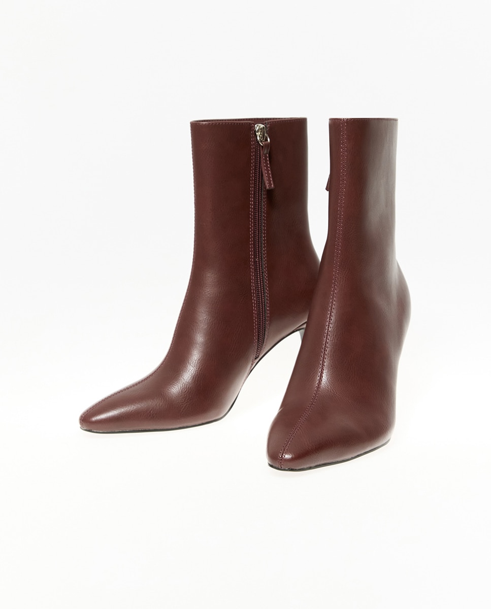 Botins com tacão Bordeaux-3