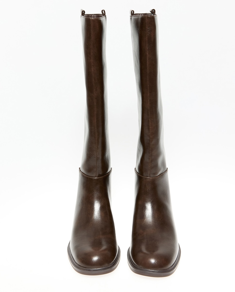 Bota plana básico - Sfera - Chocolate Chocolate-2