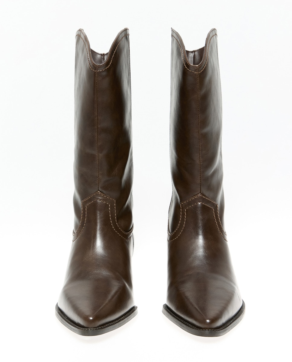Botas Cowboy Básicas Chocolate-2