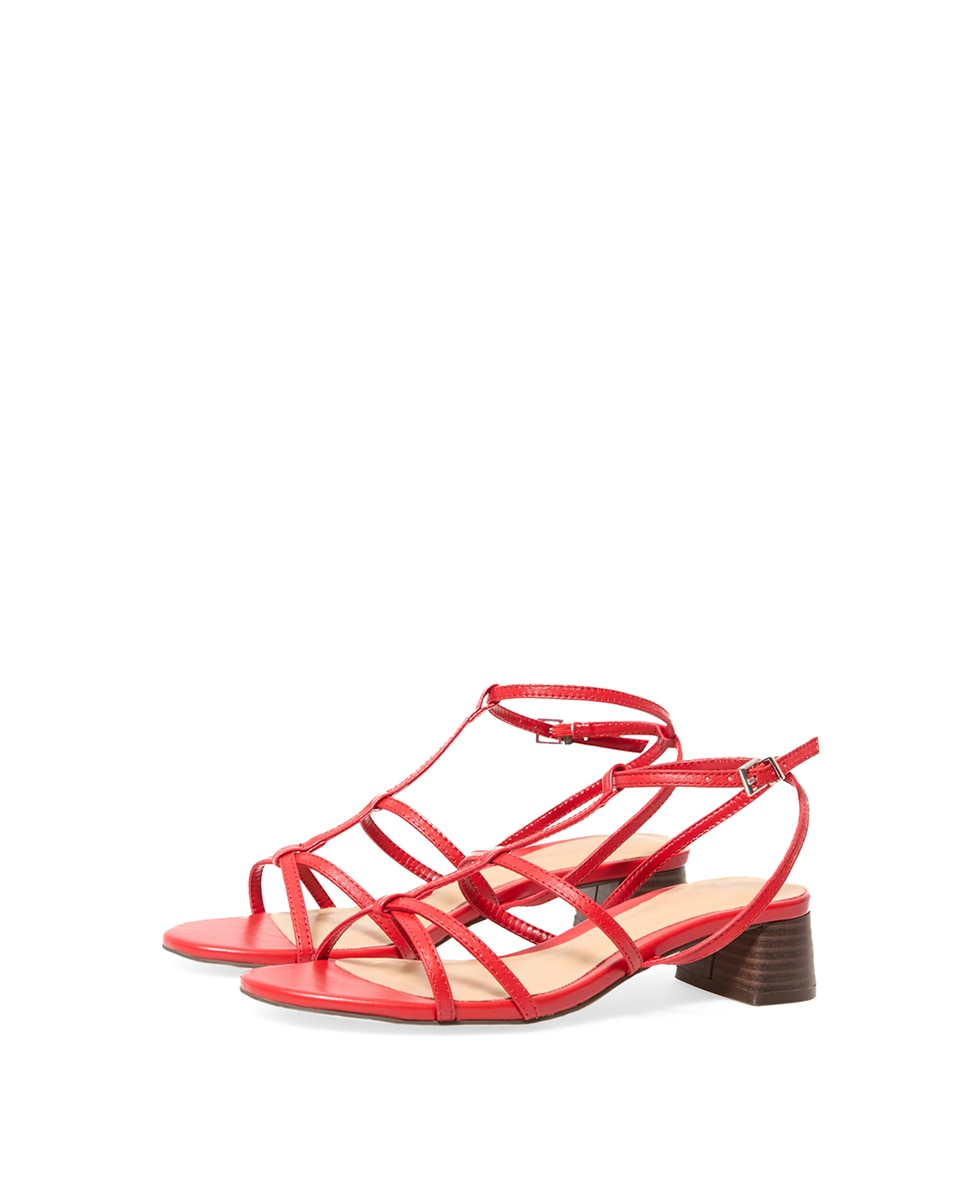 Imagem 0 de Sandálias de tacão com tiras