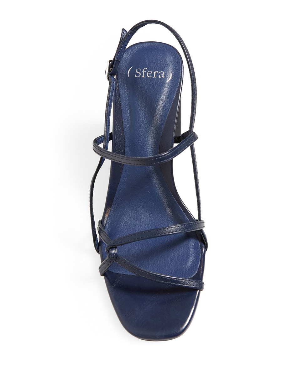 Sandálias de Salto com Tiras Azul-3