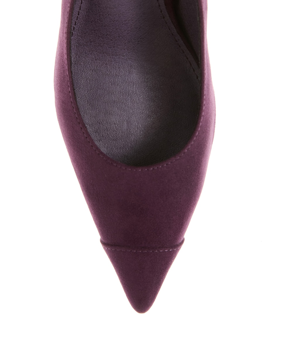 Sapatos de Salto Básicos com Biqueira Roxo-3