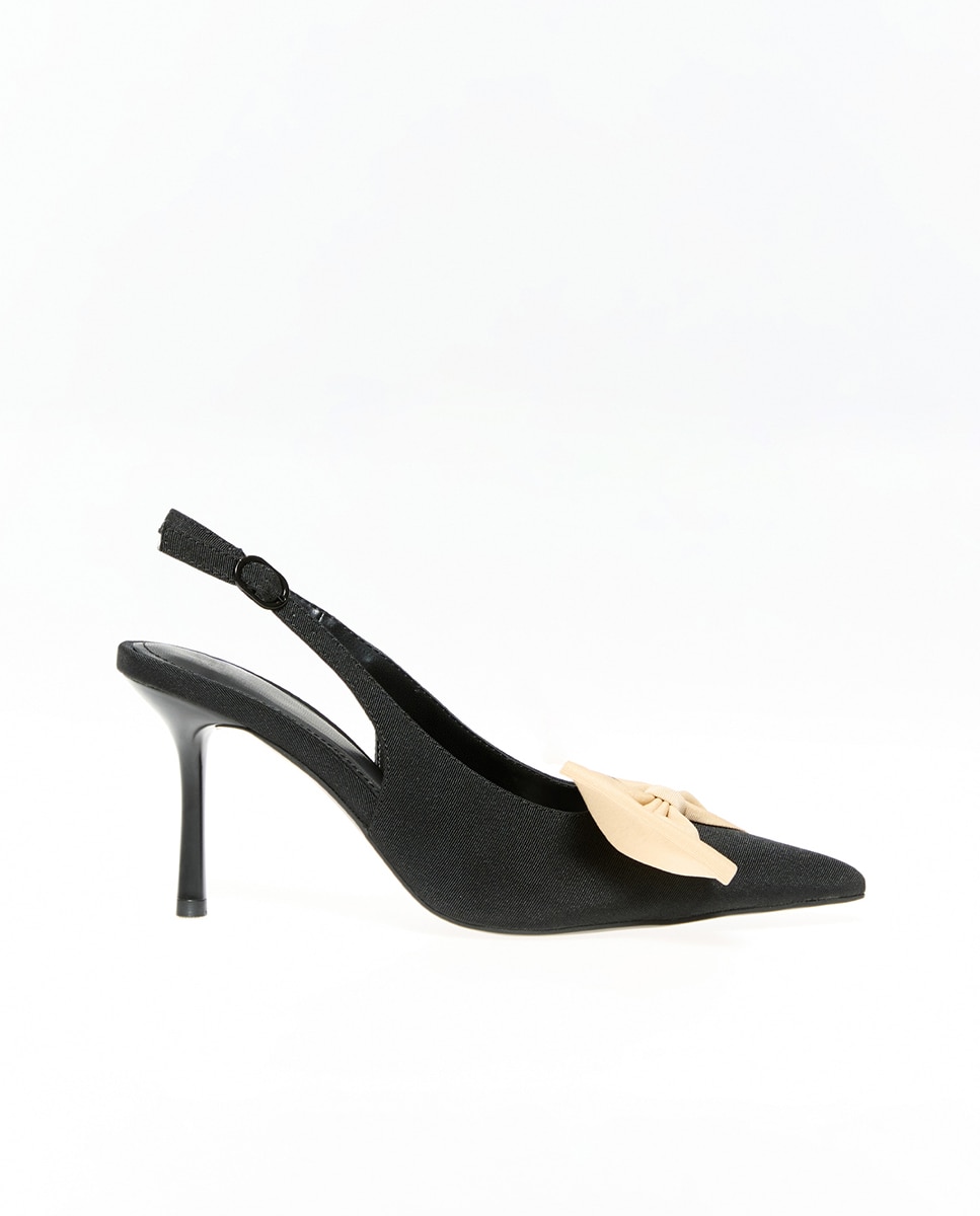Zapato de tacón lazo fiesta - Sfera - Negro Negro-1