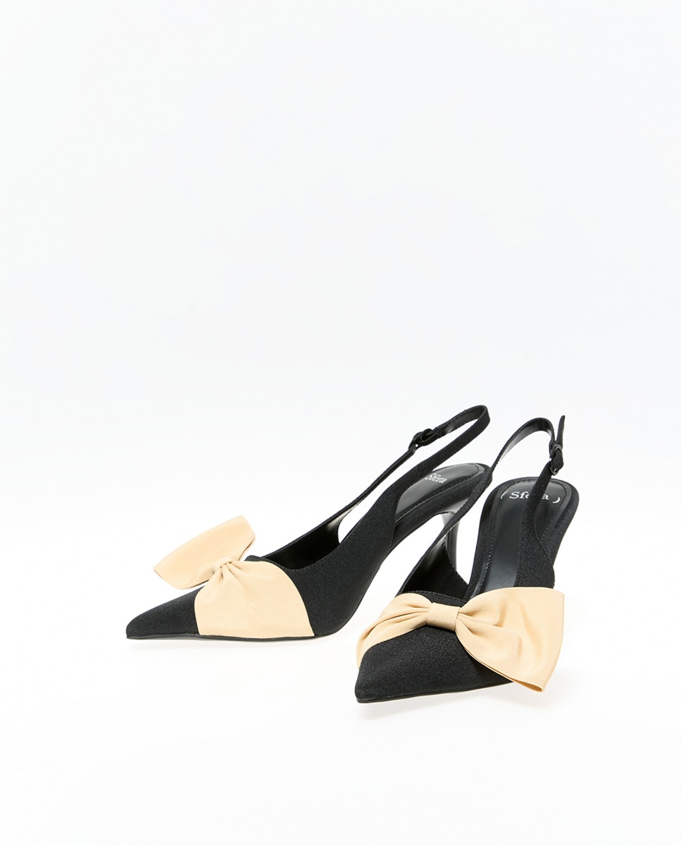 Zapato de tacón lazo fiesta - Sfera - Negro Negro-4