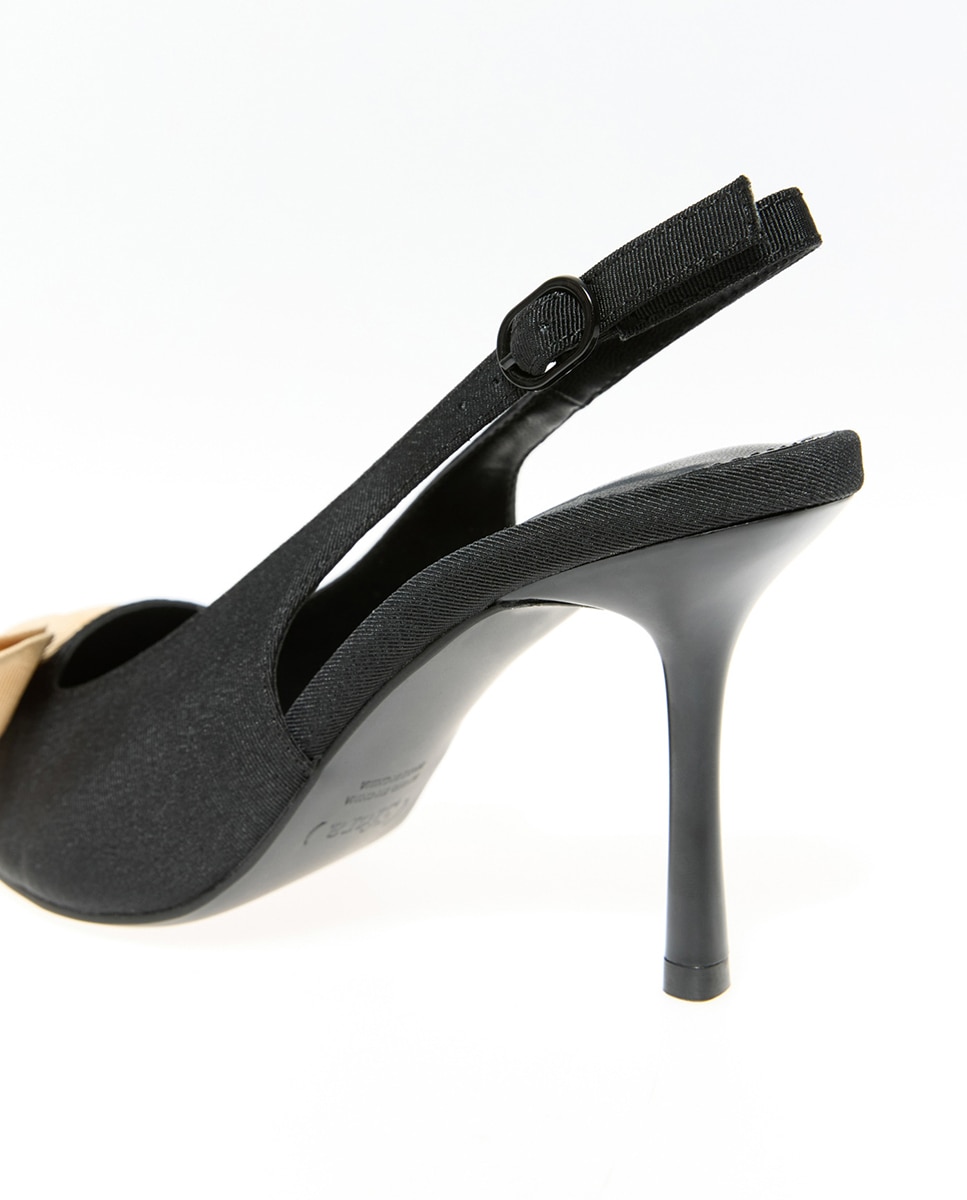 Zapato de tacón lazo fiesta - Sfera - Negro Negro-5