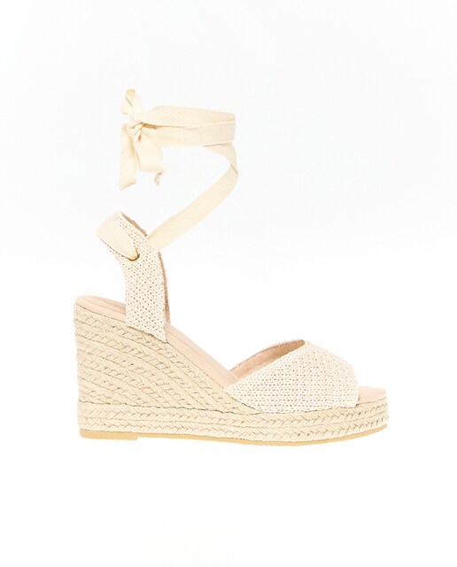 Imagen 0 de Esparteña peep toe rafia