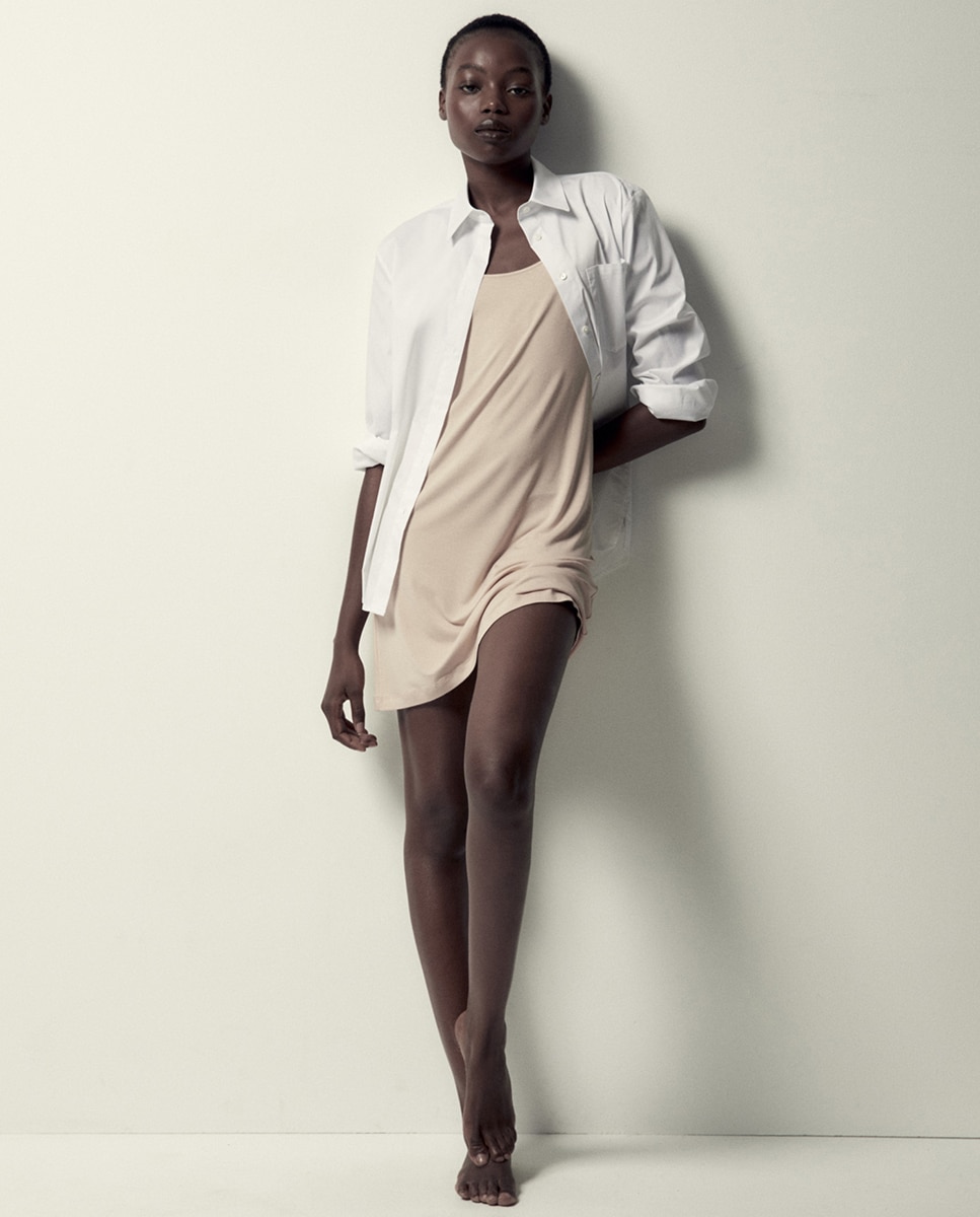 Vestido Rendilhado Natural-2