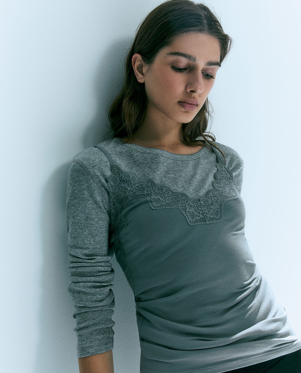 Imagem 0 de T-shirt de Viscose com Alças