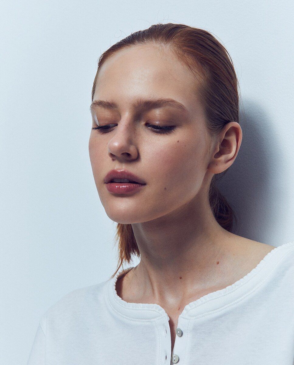 T-shirt canelada Branco-marfim-2