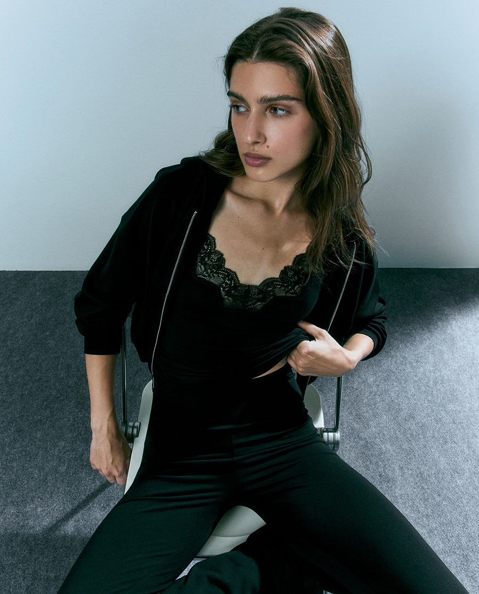 Pantalón flare - Sfera - Negro Negro-5
