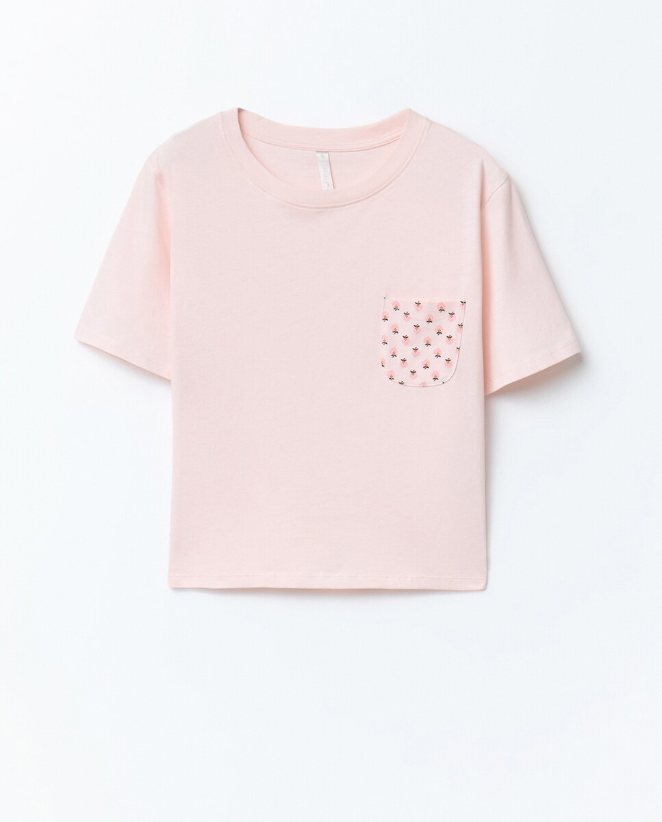 Pijama Estampado com Bolso Rosa-claro-5