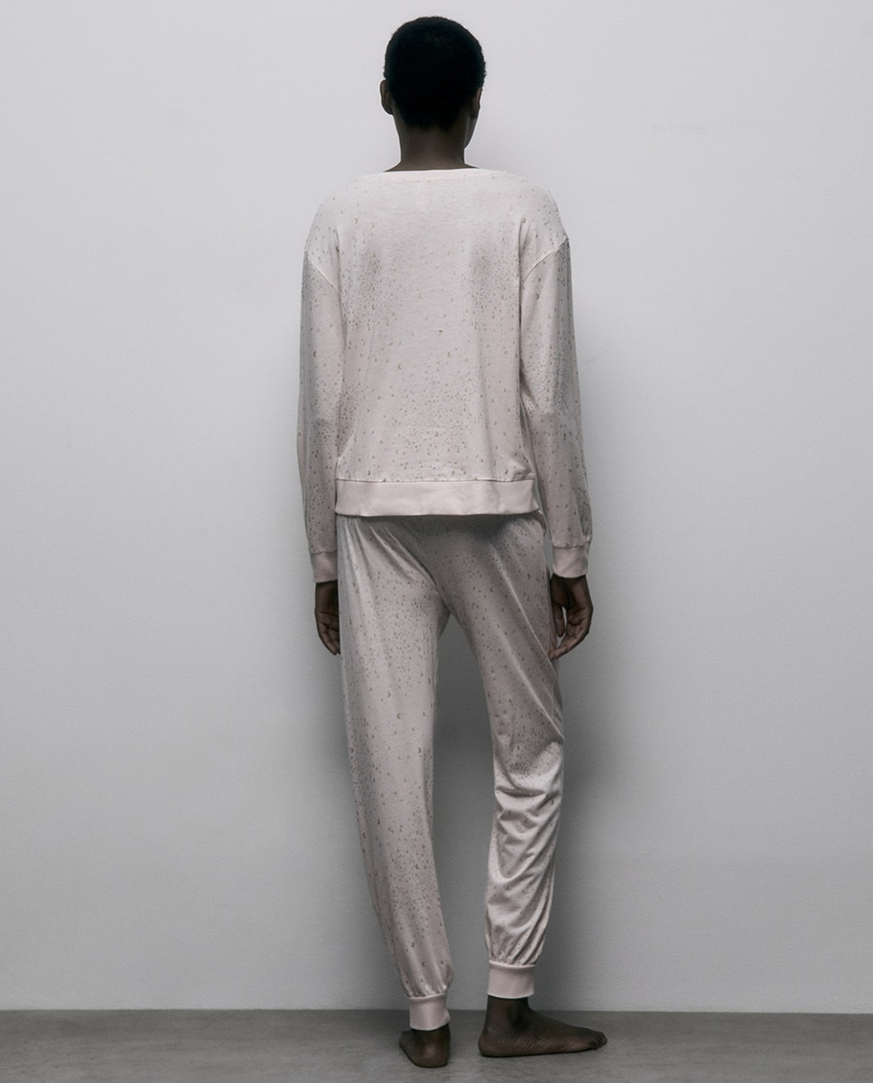 Pijama Estampado Rosa-4