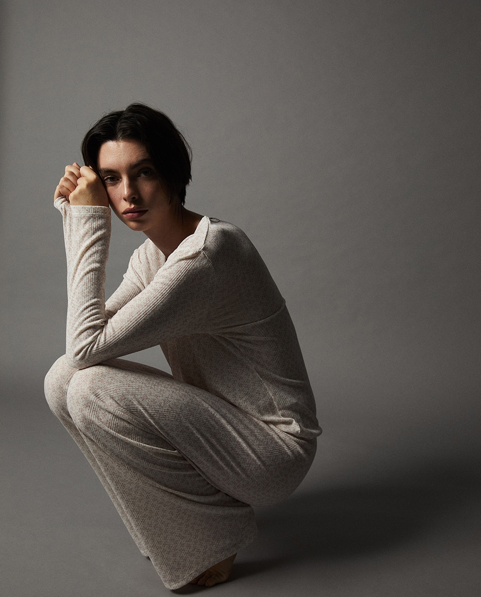 Imagem 0 de Pijama Pointelle com Estampado Floral