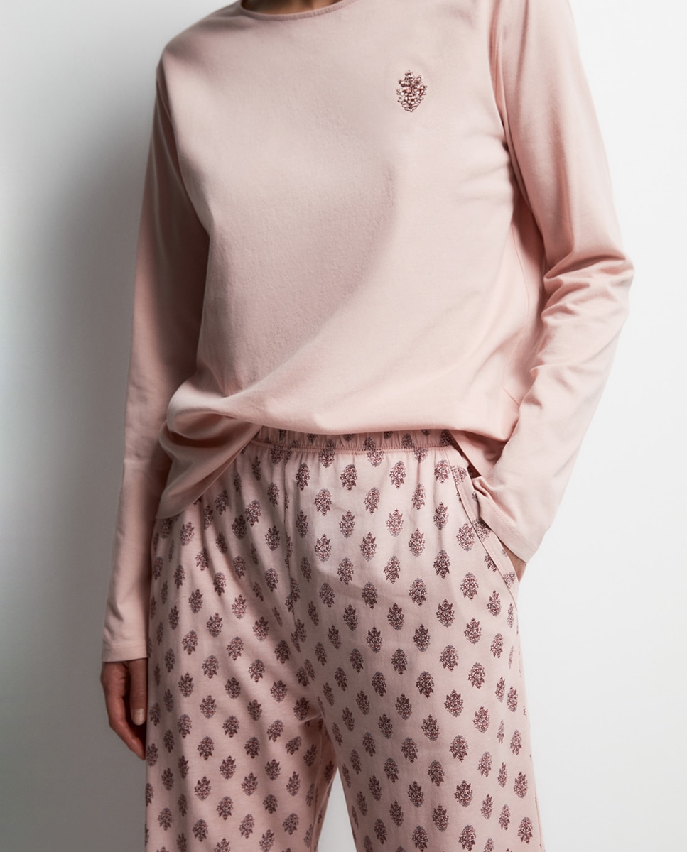 Pijama comprido Rosa-pálido-5
