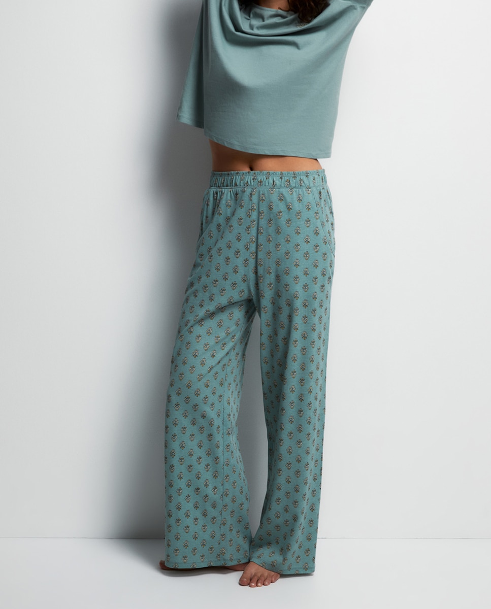 Pijama comprido Verde-5