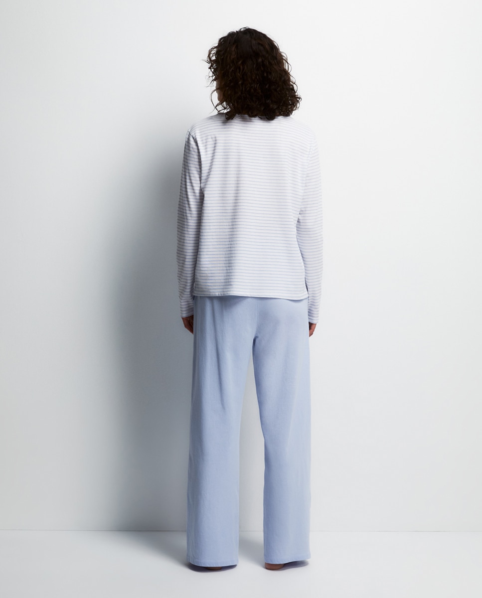 Pijama comprido Azul-claro-5