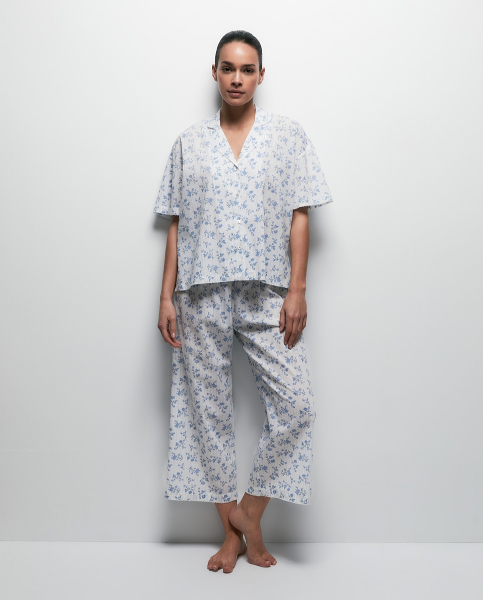 Pijama Estampado Azul-1