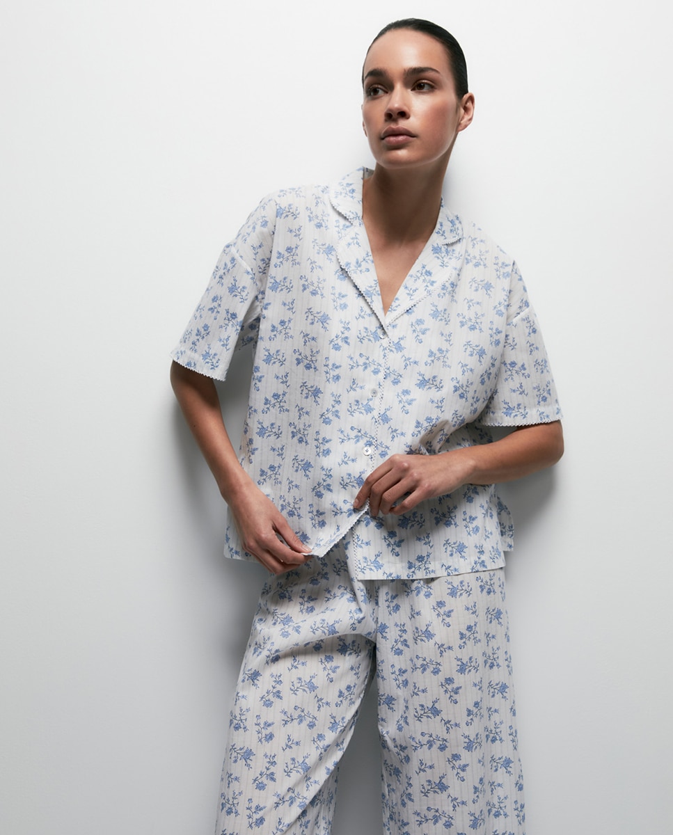 Pijama Estampado Azul-2