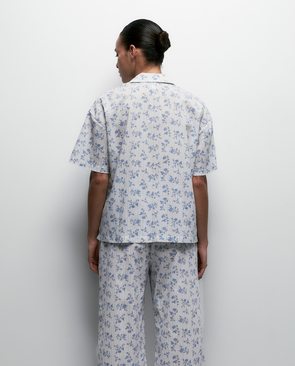 Pijama Estampado Azul-4