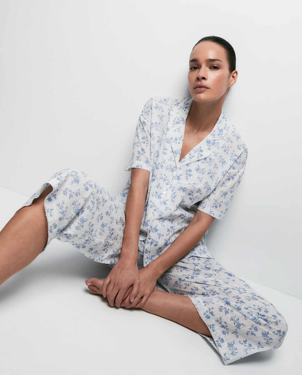 Pijama Estampado Azul-5
