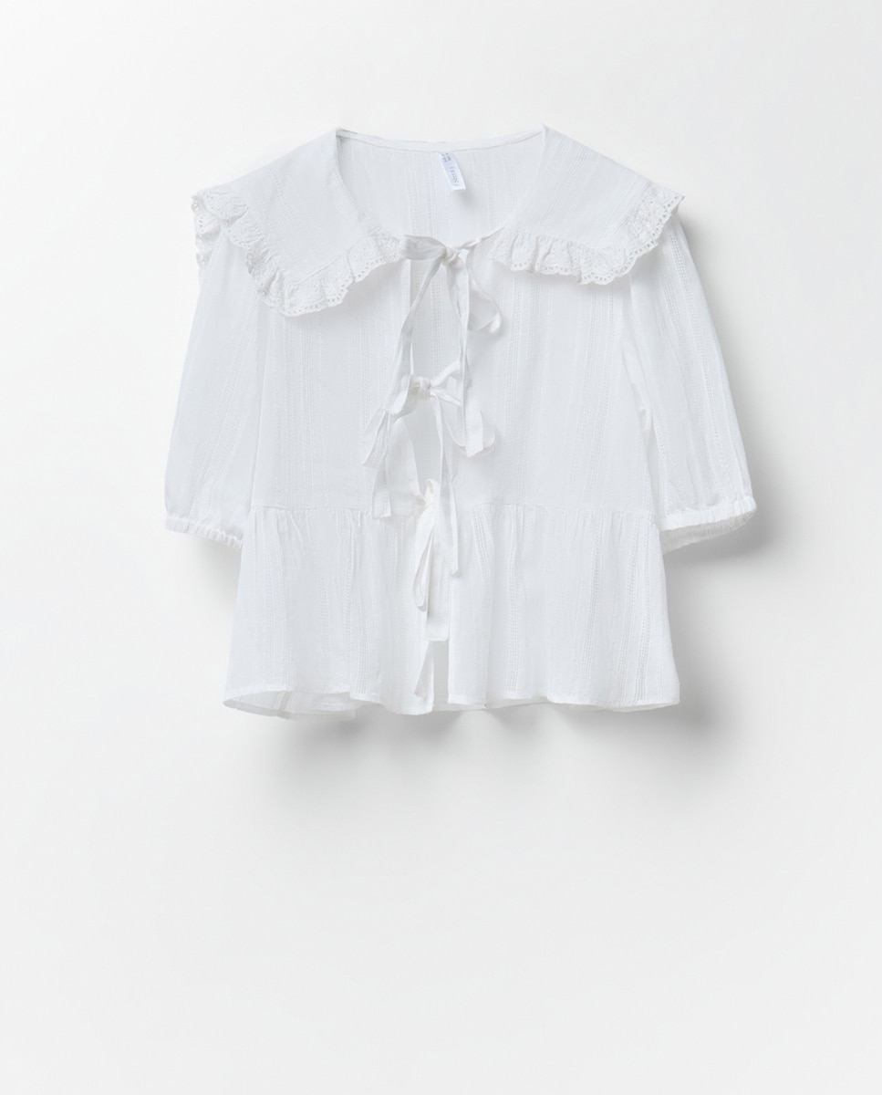 Pijama com Laços Branco-7