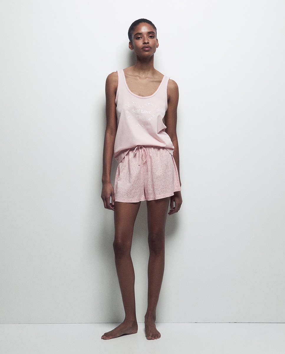 Pijama de alças Rosa-claro-1