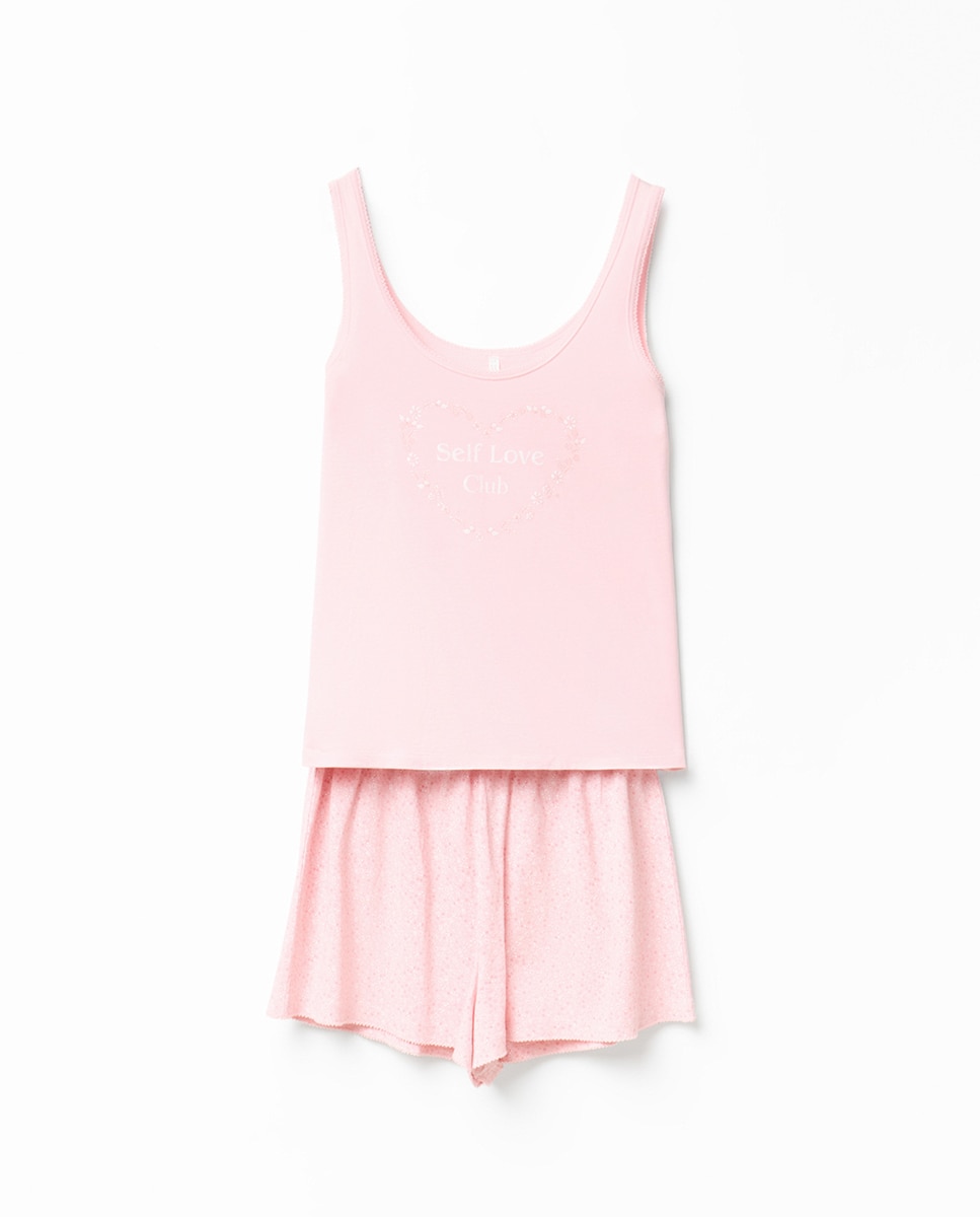 Pijama de alças Rosa-claro-5