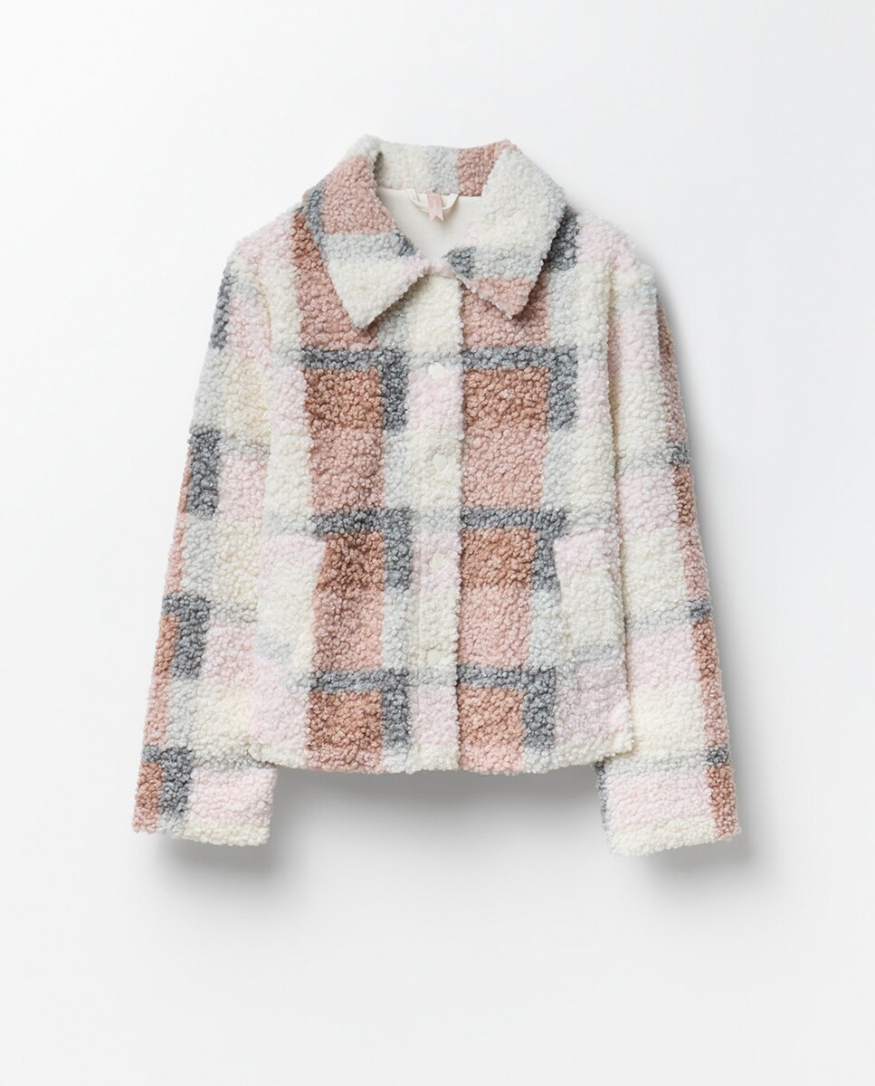 Casaco com Forro Polar Rosa-6