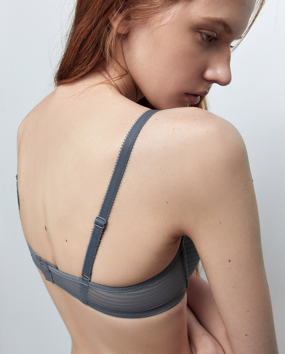 Soutien com aros Cinzento-3