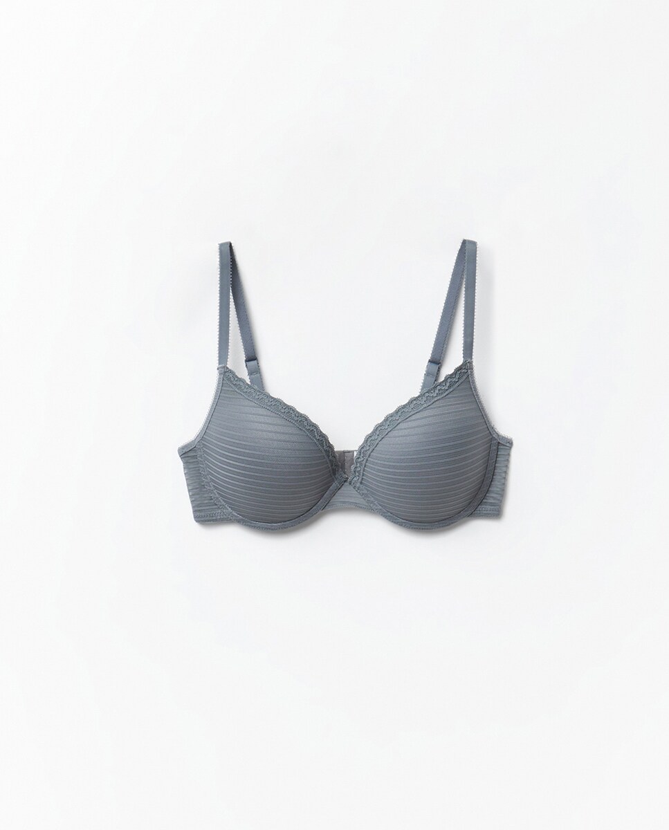 Soutien com aros Cinzento-5