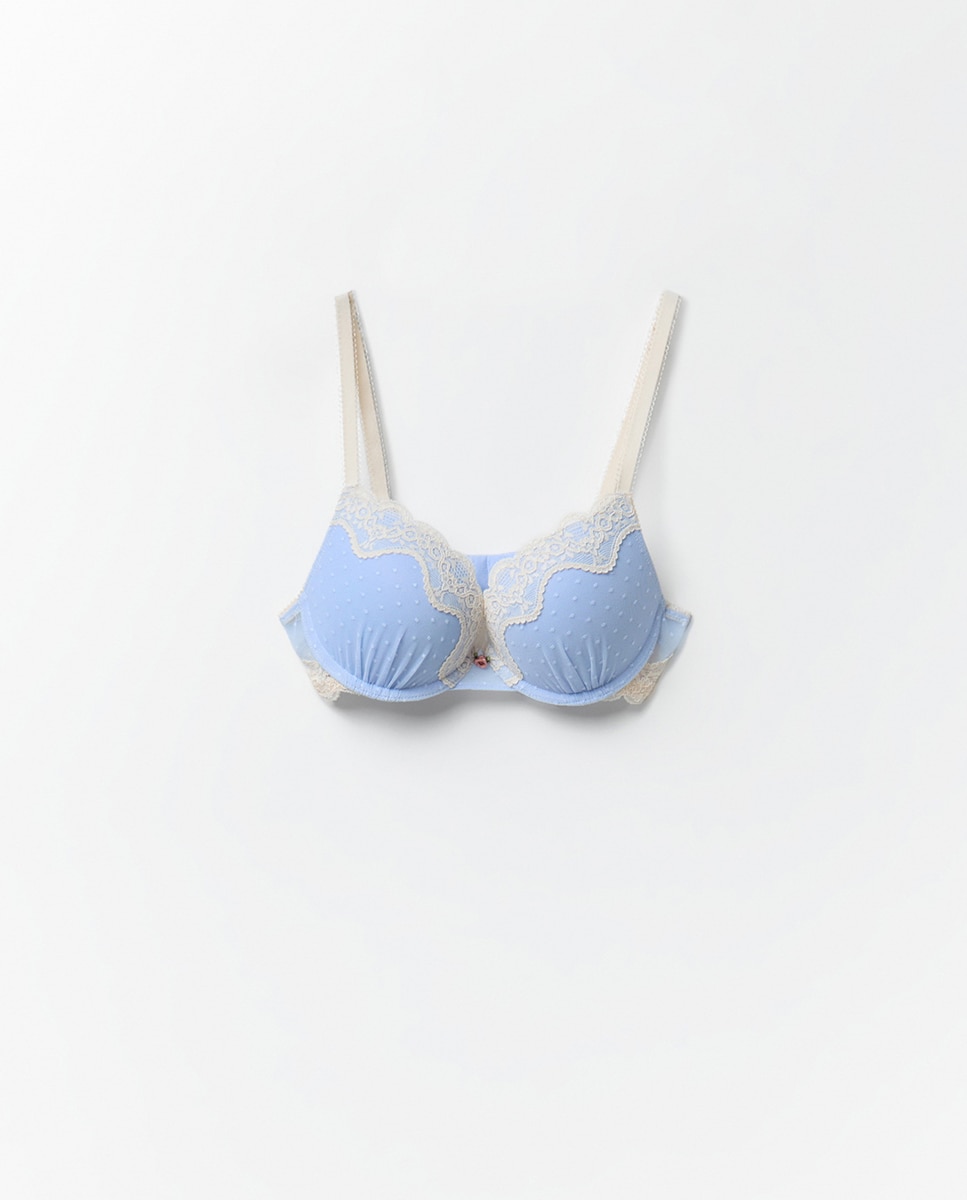 Soutien Push-Up com Aros Azul-4